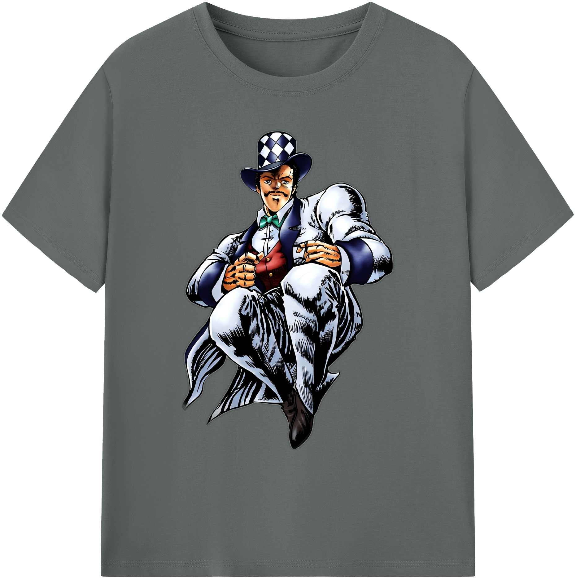 （画像用） ジョジョの奇妙な冒険 ウィル?アントニオ?ツェペリ JoJo's Bizarre Adventure Will Anthonio Zeppeli 綿100％ メンズ半袖Tシャツ｜肌触りやわらか＆通気性